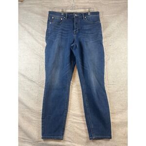 Lucky Brand Women Jeans Bridgette High Rise Skinny Blue Denim Size 14 32 Ankle